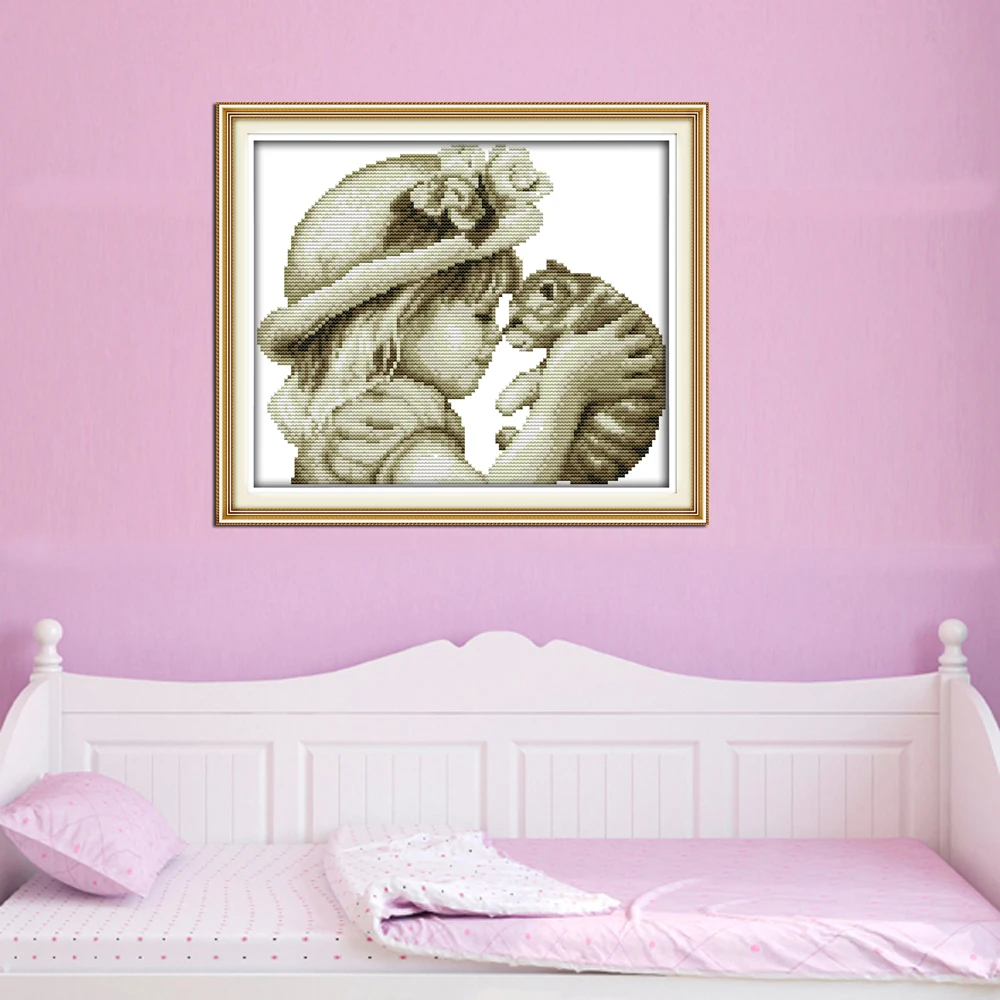 Набор для вышивки милая девочка и кошка Joy Sunday|joy sunday|cross stitch kitsstitching kit cross |