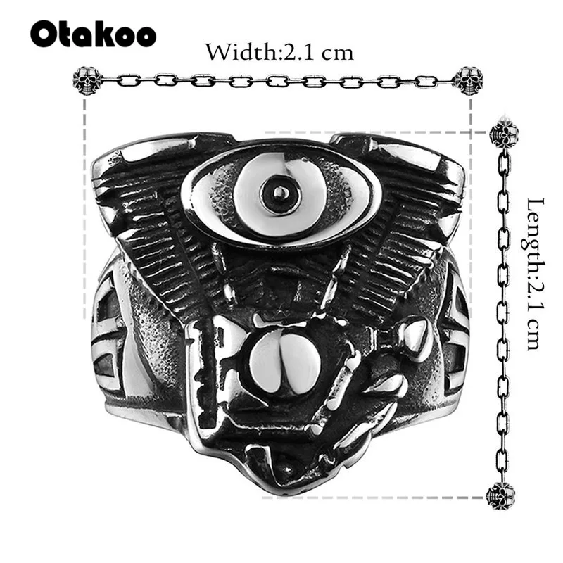 Otakoo кольцо для двигателя мотоцикла ювелирные изделия из нержавеющей стали
