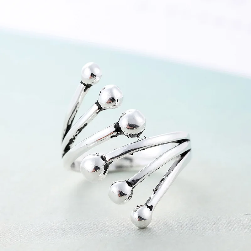 

YAOLOGE 925 Sterling Silver 2021 New Korean Irregular Creative Opening Ring Punk Hip Hop Party Jewelry Gift Wholesale