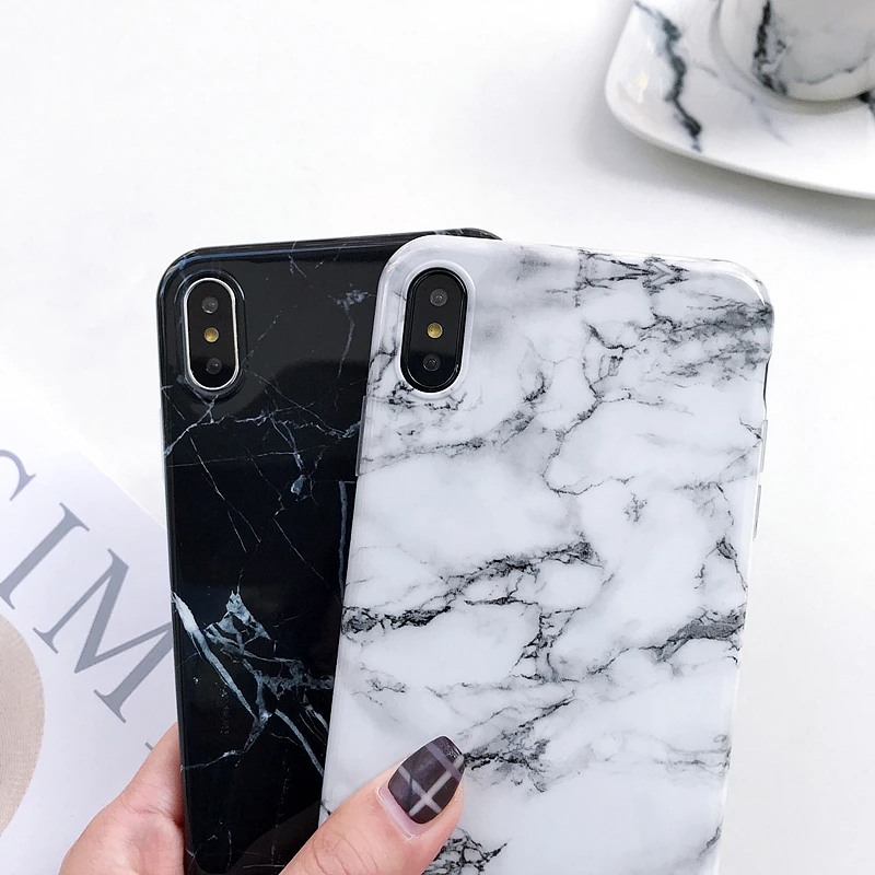 Luxury Moon Marble Case For iPhone 7 8 Plus 6 6s Soft TPU Silicon Cover X Xr Xs Max Texture Pattern Coque Capa Fundas | Мобильные