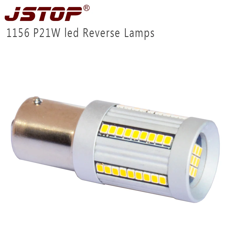 JSTOP высококачественные Светодиодные Автомобильные фонари заднего хода ba15s P21W 6000k