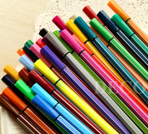 

72pcs/lot Water color pen Brush Marker pens for kids School stationery Office accessories art supplies (ss-a792)
