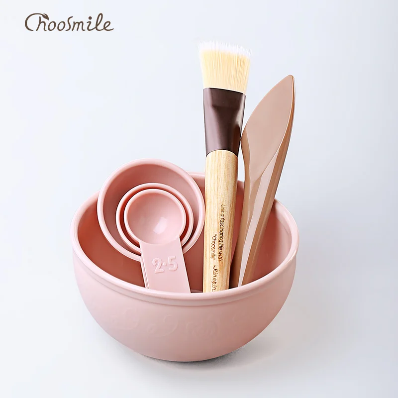 Набор масок для лица Choosmile DIY 7 в 1, инструменты для ухода за кожей, макияжа, кисть для маски для лица, набор косметических масок, лопатка для перемешивания, ложка