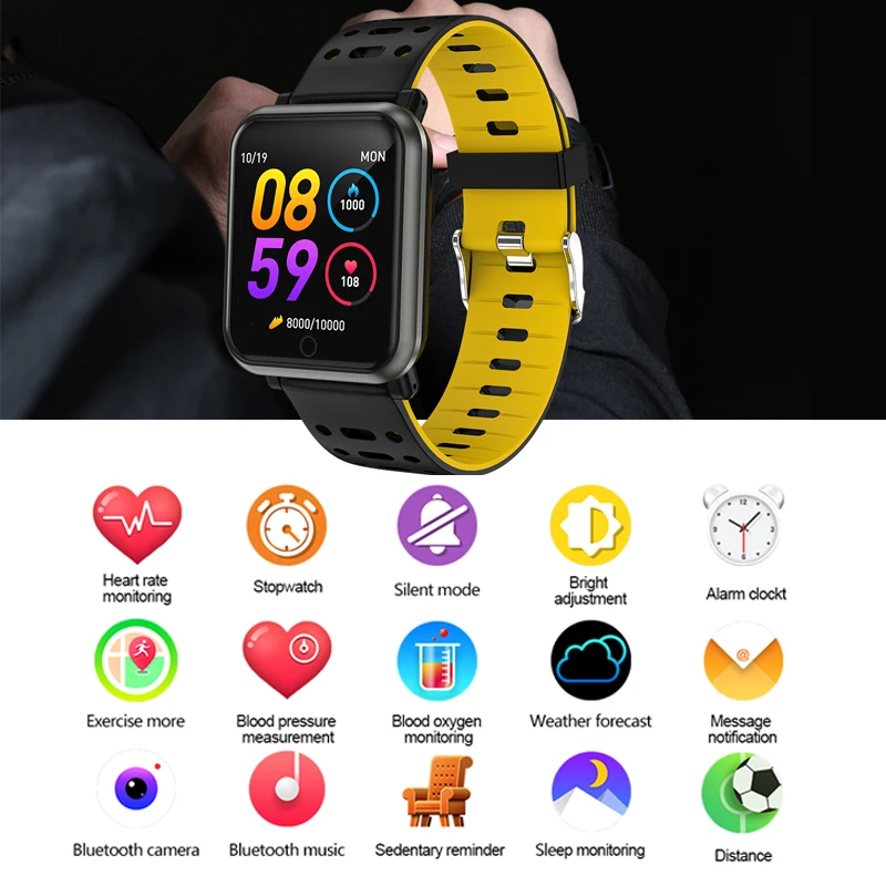 Смарт-часы, водонепроницаемые, Bluetooth 4,0, монитор сердечного ритма, браслет, сенсорный цветной экран, для мужчин и женщин, спортивные Смарт-часы для ios