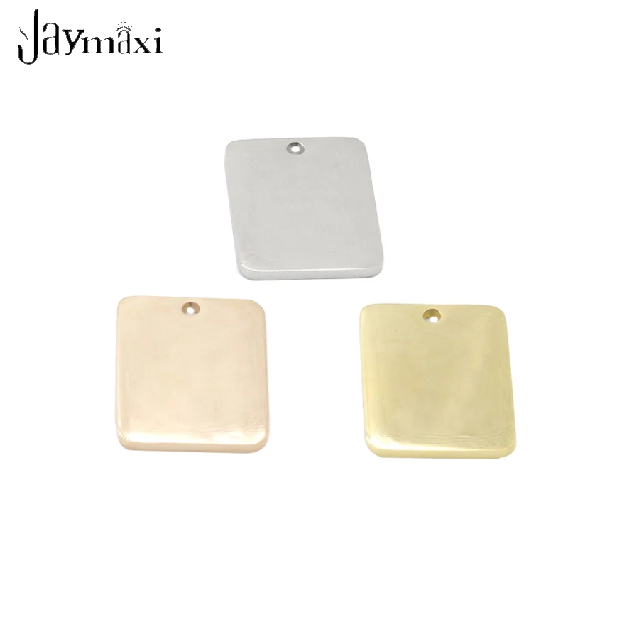 

Jaymaxi 15*20 мм Пустые зеркальные штампы из Нержавеющей Стали Полированные DIY прямоугольные подвесные аксессуары квадратные Подвески 20 шт./лот
