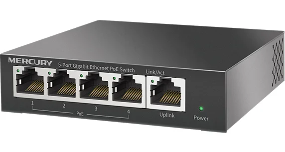 Бесплатная доставка 5 портов 4 poe 43 Вт 1000 Мбит/с коммутатор IEEE802.3af/at PoE подходит для