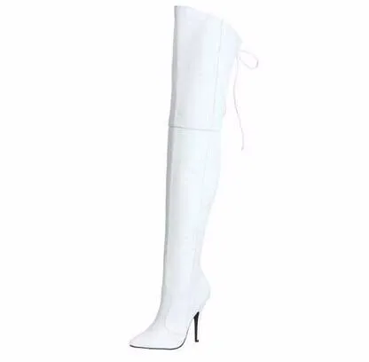 Женские сапоги привлекательные на высоком каблуке Сапоги выше колена с