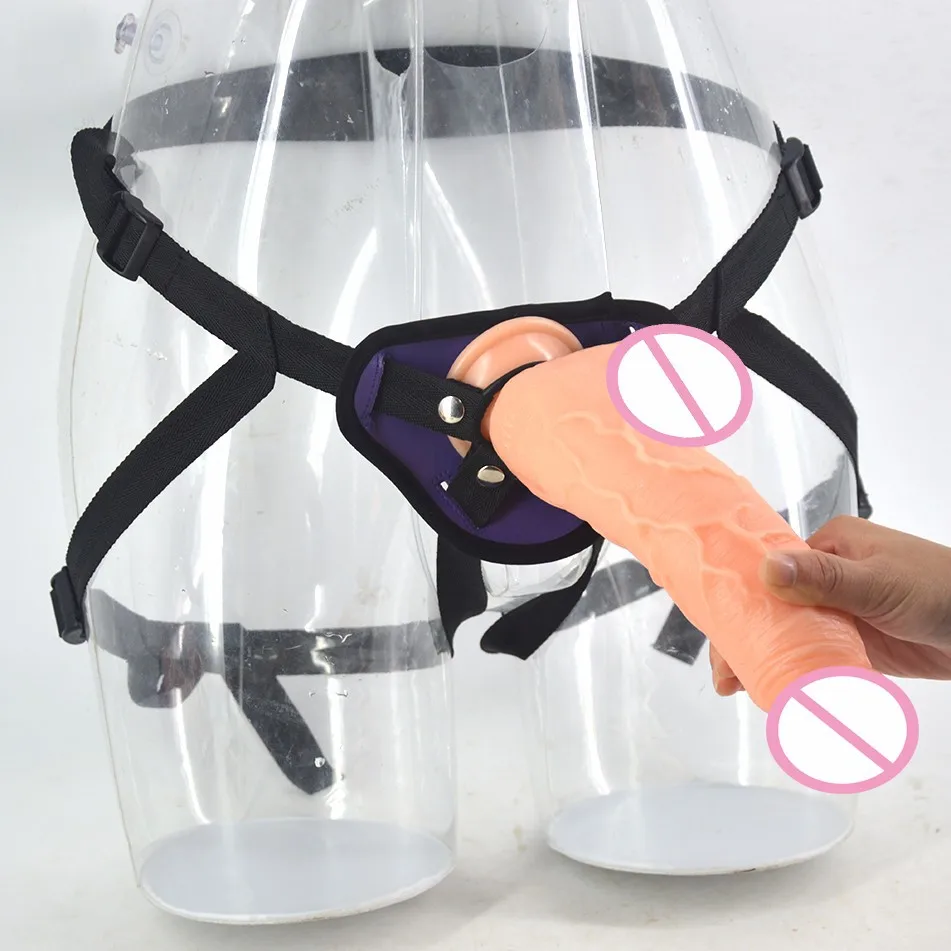 Ремень для дилдо со штанами набор мастурбации большой реалистичный ремешок на