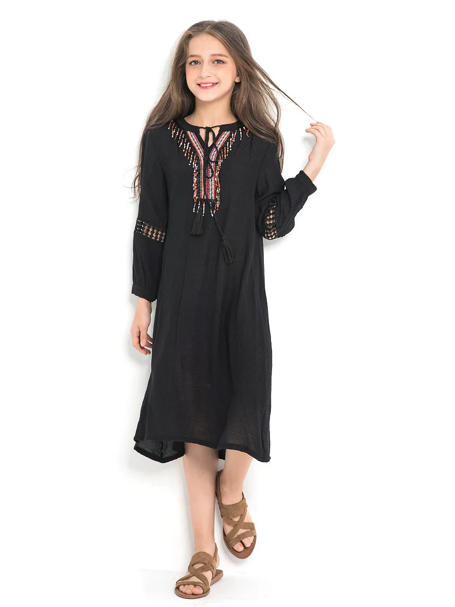 Dresses for Girls 11 years Off-shoulder Flare Sleeve Elegant Dress Girl 6 7 8 9 10 12 14 Teenage Clothing | Детская одежда и обувь