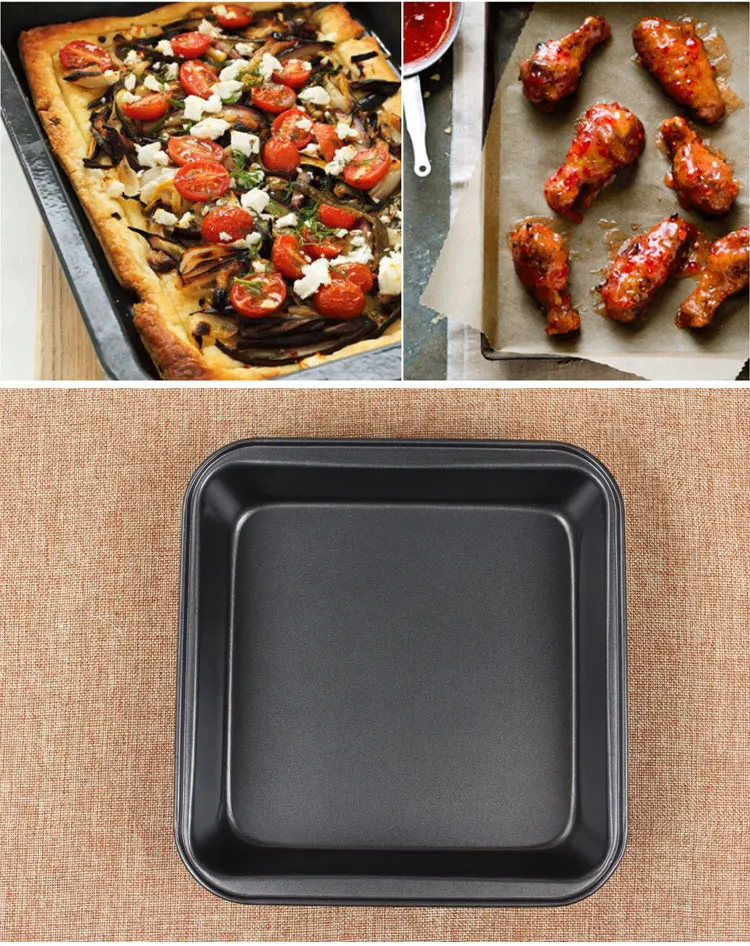 

1pcs 8 inch Square gold/black nonstick cake pan / bakeware/baking pan kitchen tools