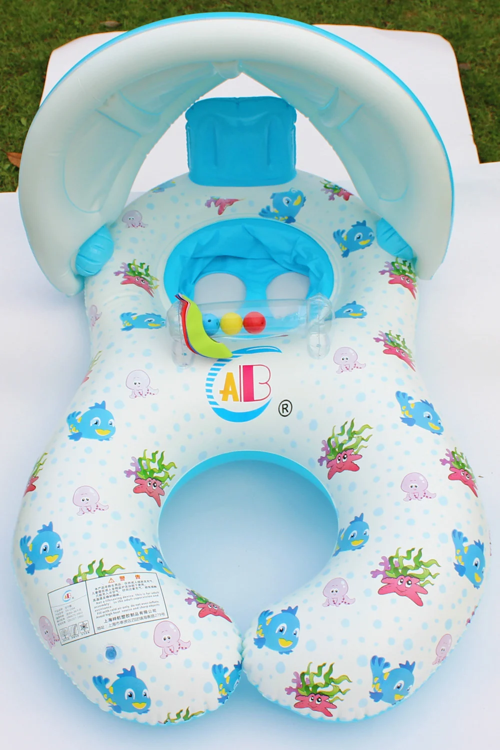 Надувное кольцо для плавания младенцев двойное мам и детей поплавок родителей