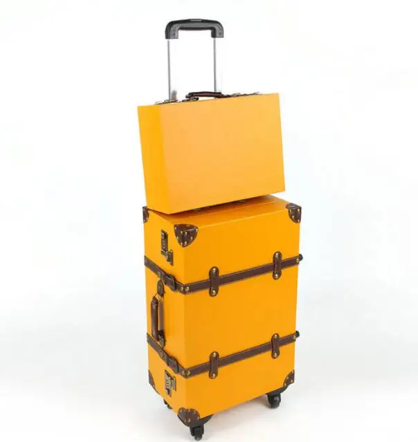 luggage VS smallbag Travel tale 2" 24" 2" дюймов синий чемодан с Сумки из натуральной кожи сумки на колёсиках дорожная сумка для женщин - Цвет: luggage VS smallbag