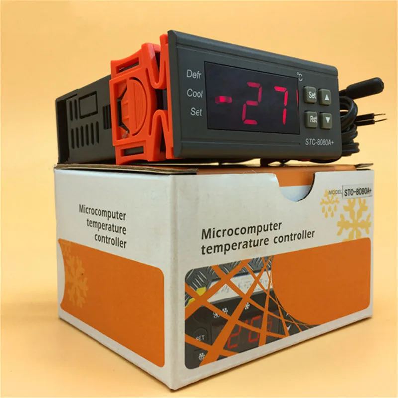 AC 110V ~ 220V 10A регулятор температуры морозильной камеры с нагревательной проволокой