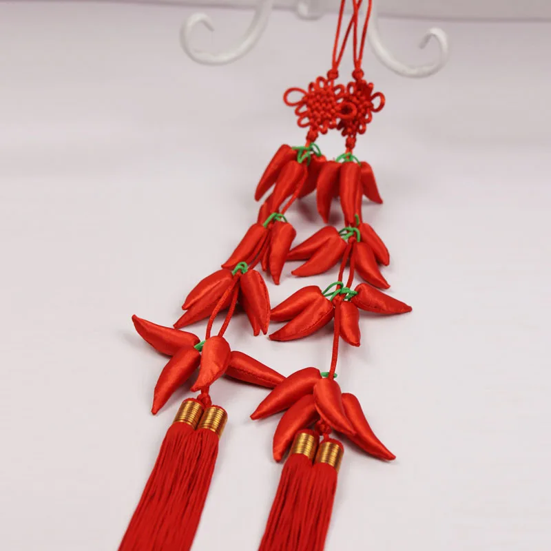 DIY кисточка, бахрома, китайские узлы, 10 шт., перцовые кисти с китайским узлом, подвески на год, праздник весны, свадебные принадлежности, подарок другу