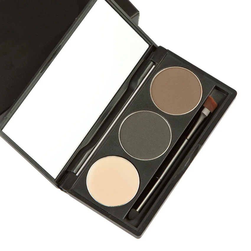 Eyebrow Powder 3 Colors Eye brow Palette Waterproof Smudge Proof With a mirror brush | Красота и здоровье