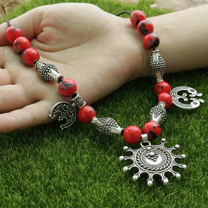 1pcs Viking Jewelry Clothes For Ladies Boob Bling Pendant Simple Ceramics Slavic Lunula Making Women | Украшения и аксессуары