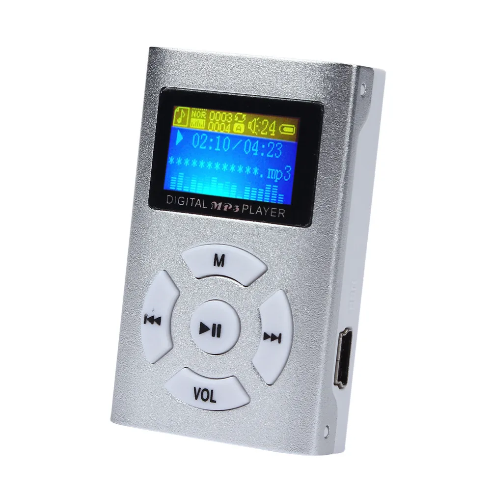 Hifi USB мини MP3 музыкальный плеер ЖК экран поддержка 32 ГБ Micro SD TF карты спортивная