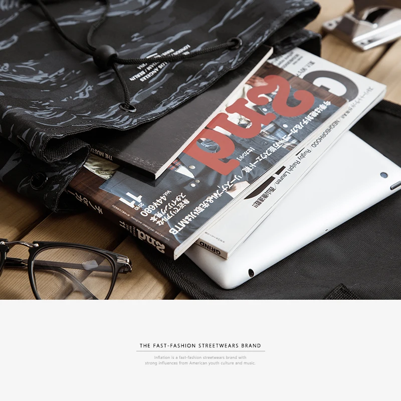 Инфляция камуфляж мужской рюкзак уличный стиль хип-хоп Мужская и женская сумка