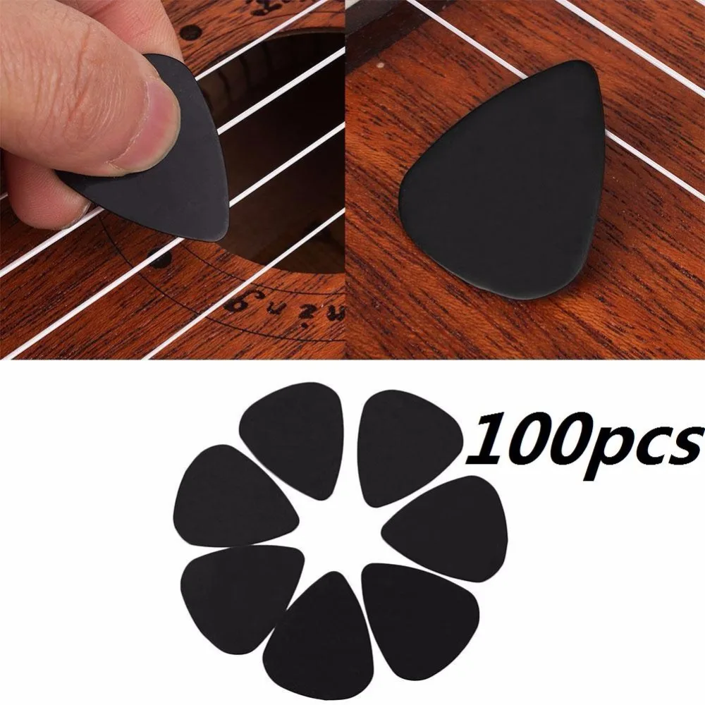 100 шт./лот черные акустические целлулоидные медиаторы для гитары Heavy Plectrums