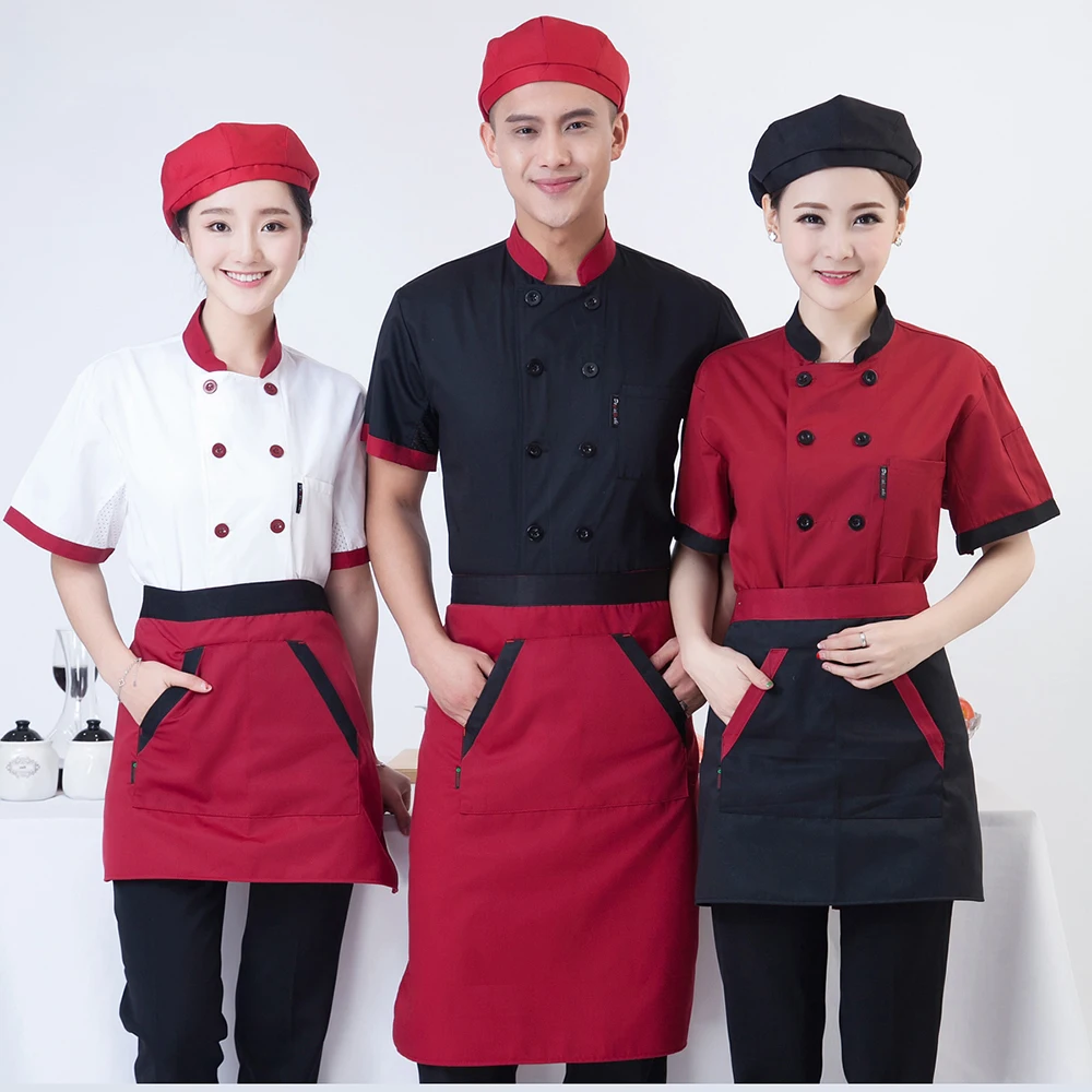 Новинка оптовая продажа женская и Мужская двубортная куртка шеф повара с