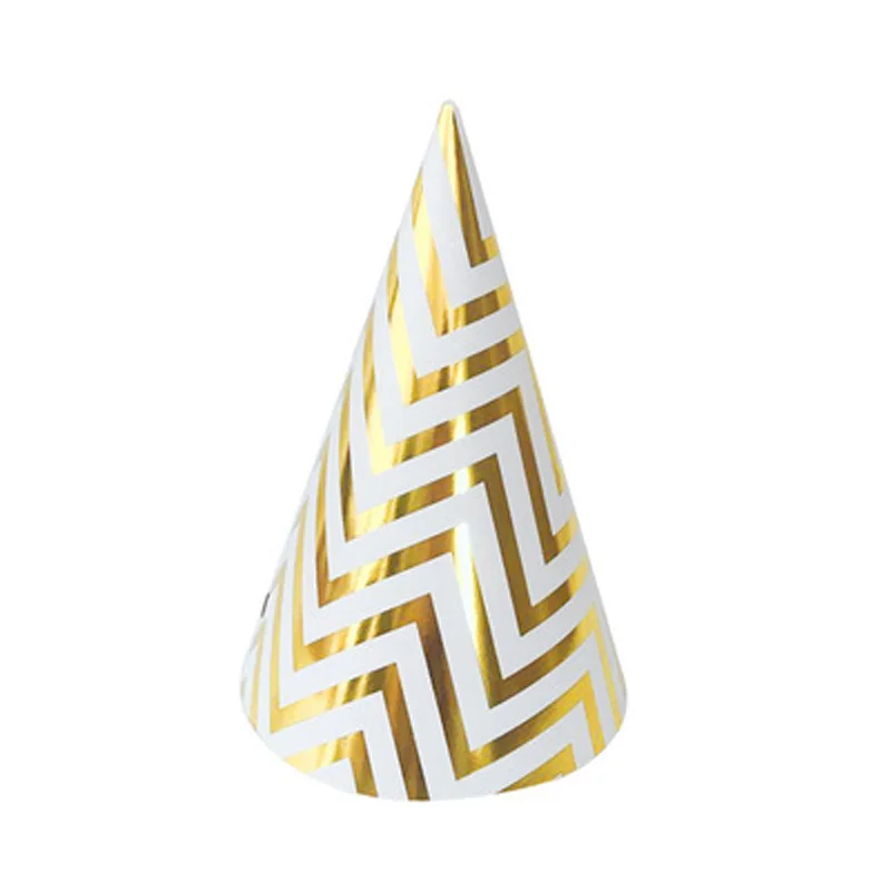 

Baby Shower Party Decoration Hats Birthday Party Decor Cap Bronzing Birthday Cap Baby Kids Party Supply Paper Hat 10pcs/lot