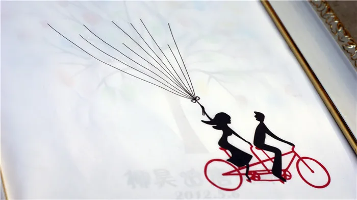 Свадебное дерево с отпечатками пальцев на воздушном шаре книга для подписей посетителей Свадебная