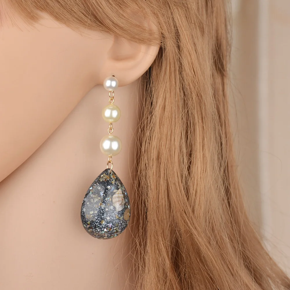 UAM летние модные женские подарочные длинные белые черные розовые серьги-подвески