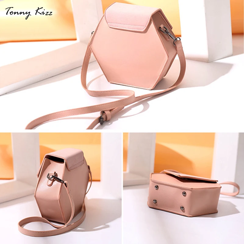 Tonny Kizz geometric crossbody bags for women 2020 new summer shoulder leather messenger high quality yellow handbags | Багаж и сумки