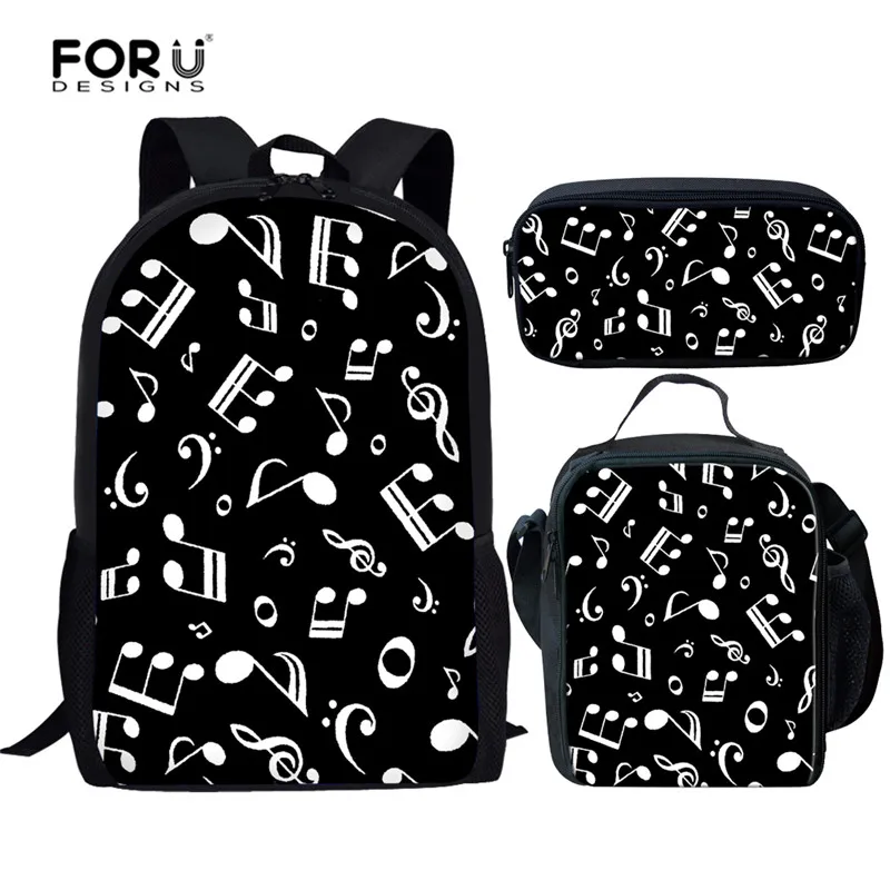 FORUDESIGNS 3 шт./компл. рюкзак Music Note детские школьные сумки для мальчиков и девочек