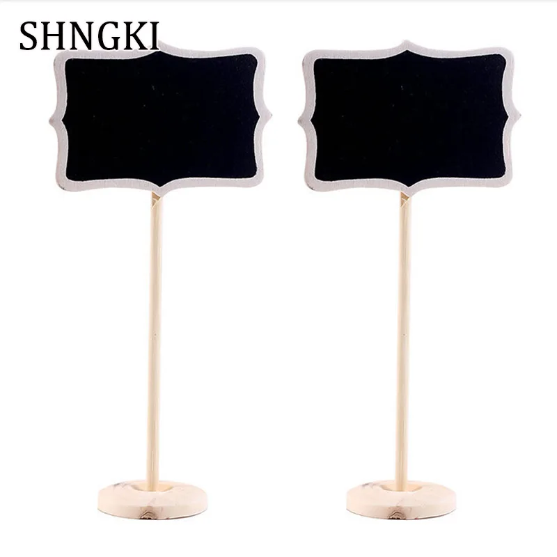 5PCS Wood Mini Chalkboard Blackboard Card Holder Wooden Place Table Number for School Event Office Decoration | Канцтовары для
