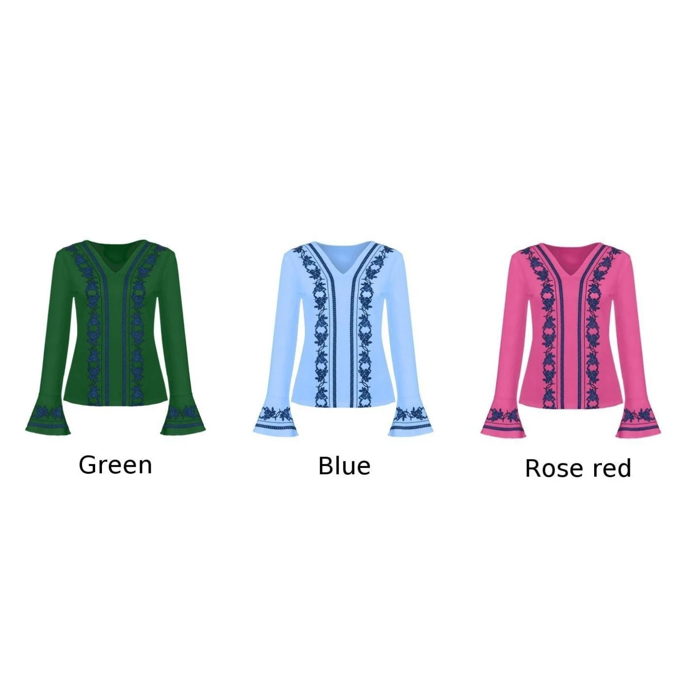 Женские топы для женщин Блуза Футболка Slim Fit модная Цветочная вышитая