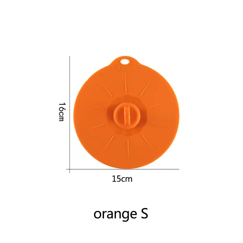 orange S Инструменты для приготовления пищи многоразовая упаковка для сохранения свежести Кухонные гаджеты 1 шт Силиконовая чаша для микроволновой печи Многофункциональная крышка - Цвет: orange S