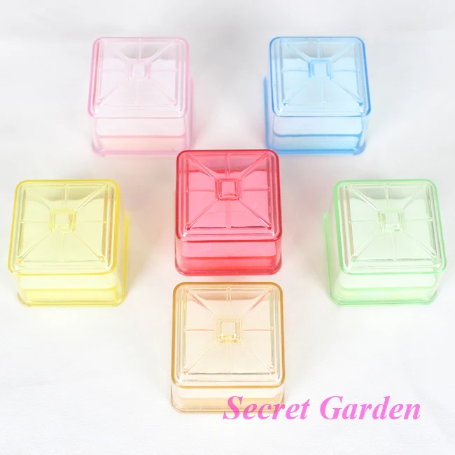 

60 Пластик кольцо Дисплей Box Jewellery Box Смешанные Цвет