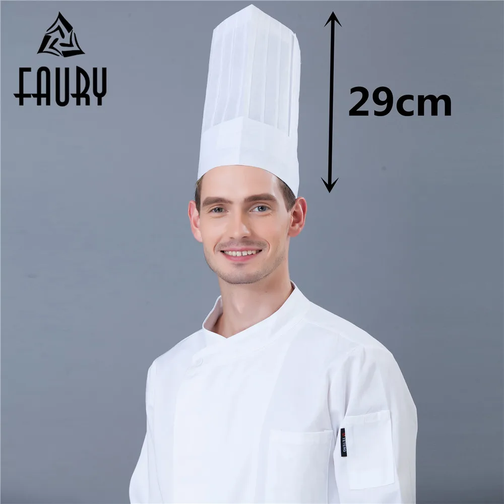 

Wholesale Unisex Nonwoven High Middle Flat Round Hat Restaurant Hotel Kitchen Cook Work Wear Chef Hats Disposable Caps