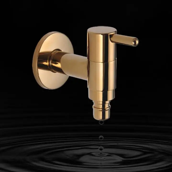 Садовый смеситель с золотистой отделкой настенный кран для ванной комнаты