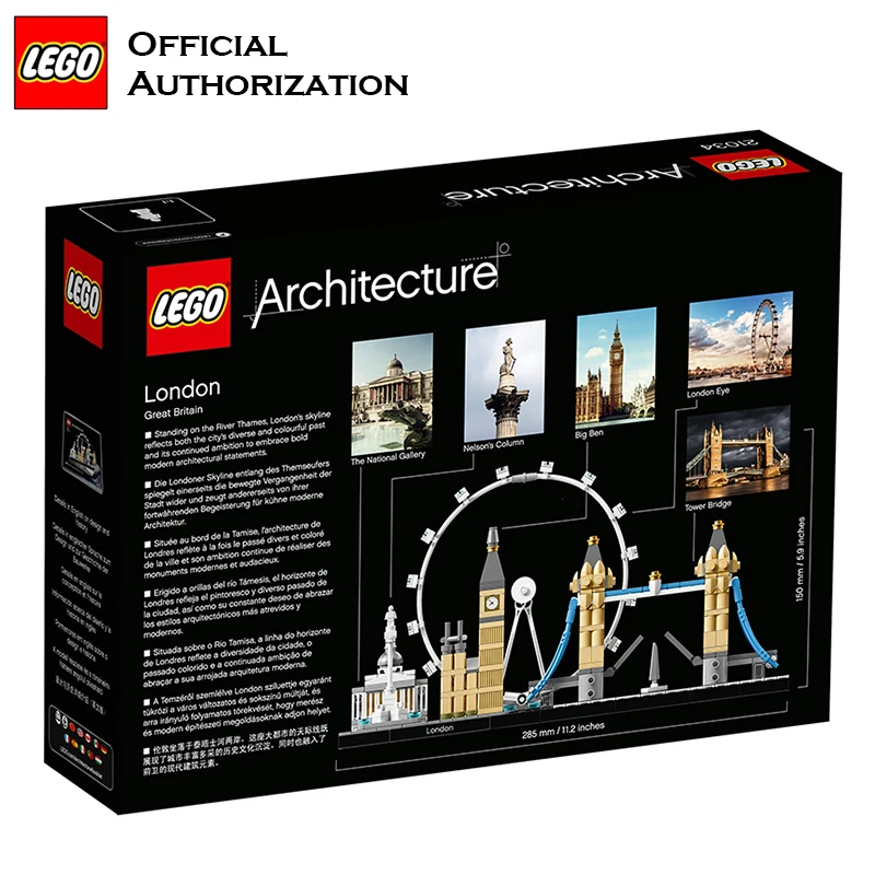 Строительные блоки серии LEGO Architecture игрушки 468 шт. для путешествий подарочные