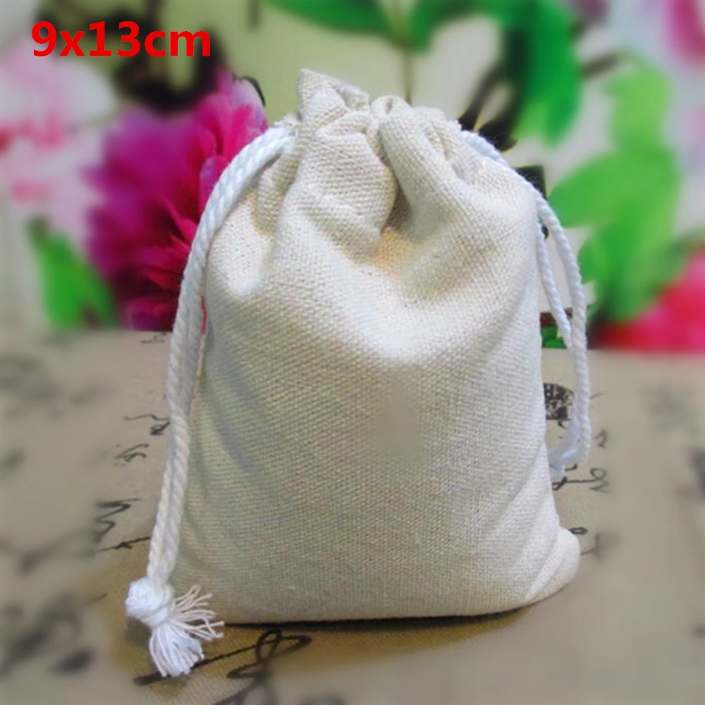 Натуральные хлопковые упаковочные мешки на шнурке для кофейных зерен Подарочная