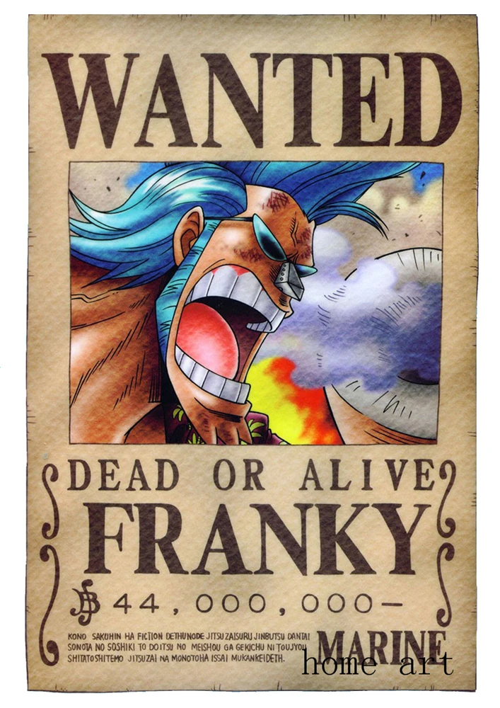 Цельный Плакаты Luffy Wanted наклейки на стену с белым покрытием Бумага Высокое