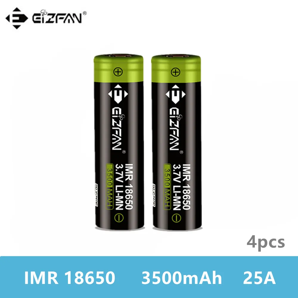 Бесплатная доставка EIZFAN IMR 18650 3500mAh 25A efan сигарета аккумуляторная батарея для Vaporesso