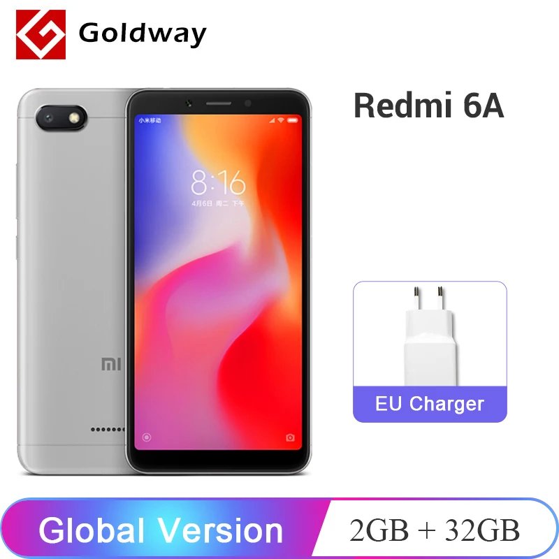 Глобальная версия Xiaomi Redmi 6A 6 A 2 Гб ОЗУ 32 ПЗУ мобильный телефон Helio A22