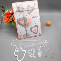 cutting dies hollow hearts for decoration card metal diy scrapbooking stencil paper craft album template 113143mm