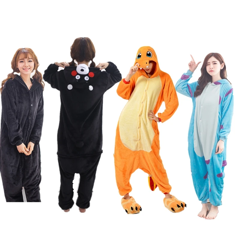 2019 унисекс пижамы с животными для взрослых Onesie Fire Dragon Bear ободок ушками кошки
