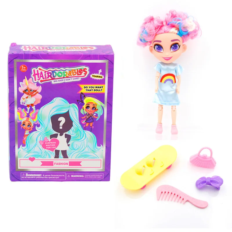 4 шт./лот модные hairdorable куклы для девочек домашние детские волосы для девочек красота сюрприз куклы для детей хороший подарок Прямая поставка