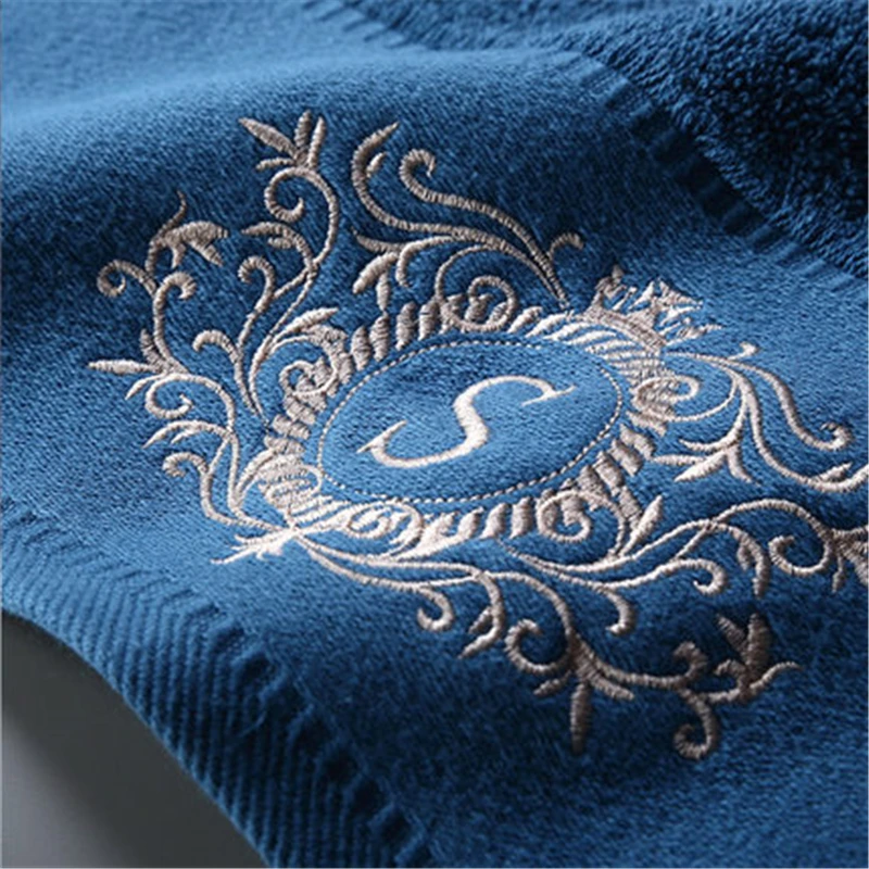 Комплект из 2 предметов полотенце чистого хлопка с вышивкой для взрослых мужчин и