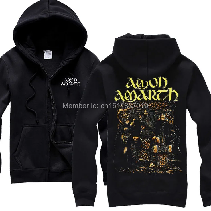 

Amon Amarth 100%Cotton Rock Zipper hoodies autumn winter jacket brand shirt punk heavy dark metal XXXL print sweatshirt