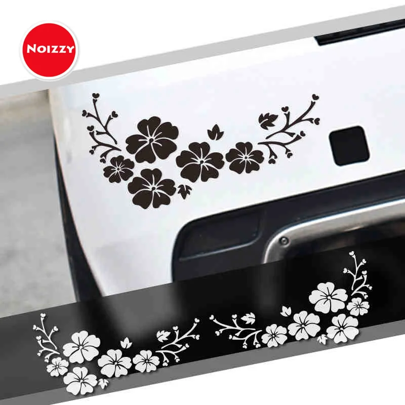 

Noizzy 1 Pair Plum Blossom Reflectiv Car Stickers Floral Decals Vinyl Window Windshield Accessories for Women Tuning Car Styling