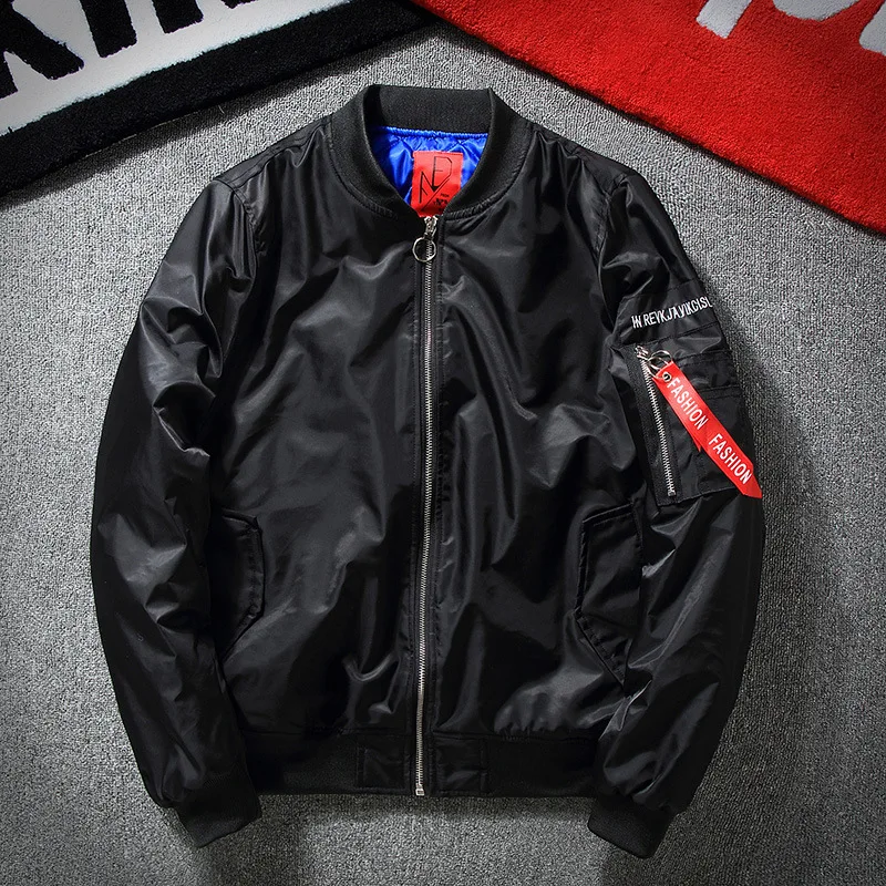 MANVALUE Men's Ma1 Air Force Pilot Suits Male Japanese Style High Street Letter Embroidery Young Man Cotton Padded Jackets | Мужская