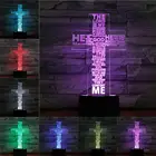 Популярные элементы с буквами грубая 3D иллюзия визуальная лампа подарки для друзей украшение для дома для церкви белая черная Лавовая основа