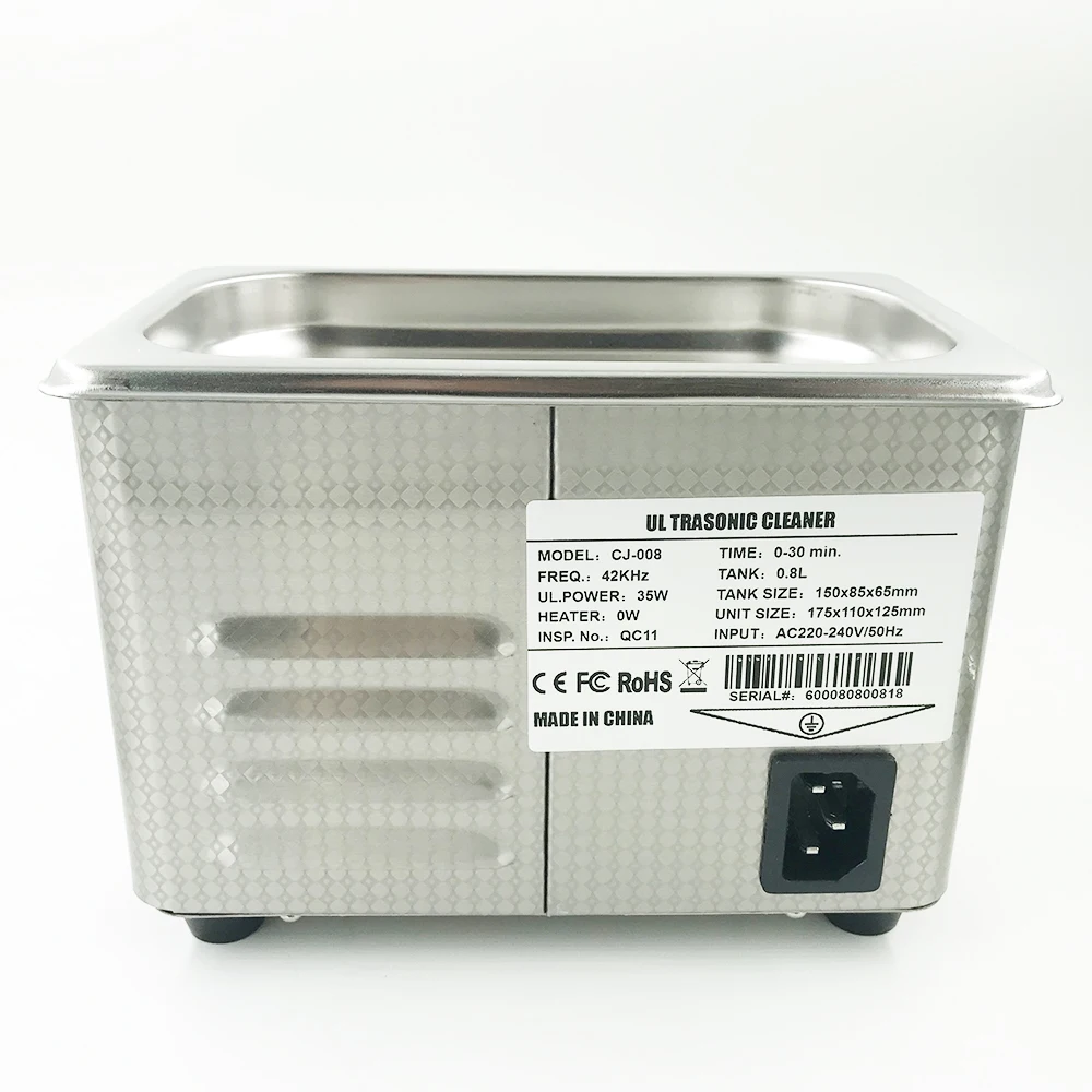 800ml 220V/ 110V home ultrasonic bath cleaner ultrasound cleaning machine for jewelery glasses dental | Бытовая техника