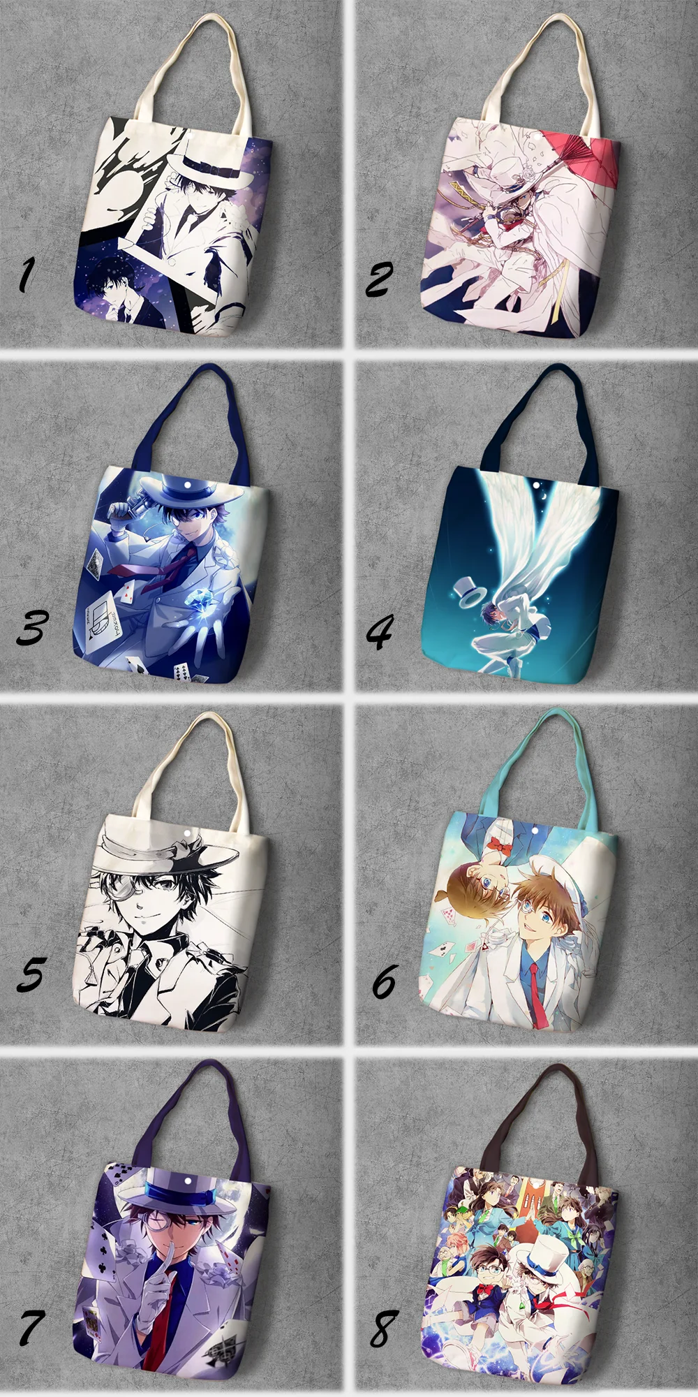 

IVYYE Detective Conan Fashion Anime Foldable Canvas Shopping Bag Casual Shoulder Bags Customized Tote Handbag Lady Girls New